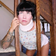 Daphney is a mess. She wears a diaper and a neck brace, gets the urge to poop, and her head gets stuck in the railing on the way to the bathroom. This is a fake and silly clip. She does have some real videos you watch. About 20.5 minutes.